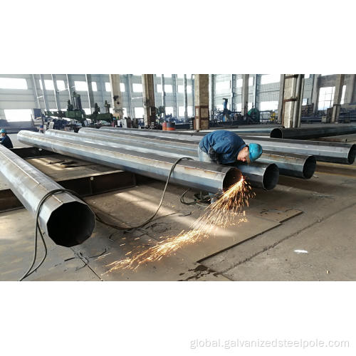 Hot Dip Galvanizing Steel Pole Hot Dip Galvanized Electricity Transmission Steel Pole Manufactory